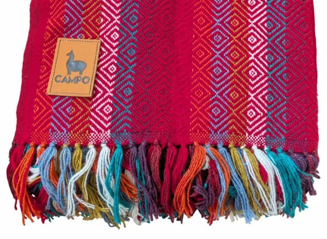 Striped Percy Alpaca Throw Blanket Alpaca Dreams LLC